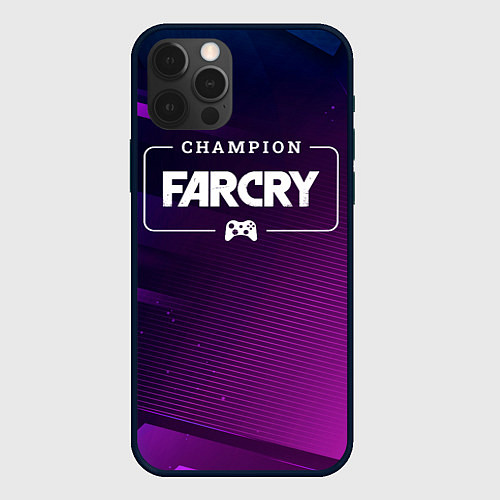 Чехол iPhone 12 Pro Far Cry gaming champion: рамка с лого и джойстиком / 3D-Черный – фото 1