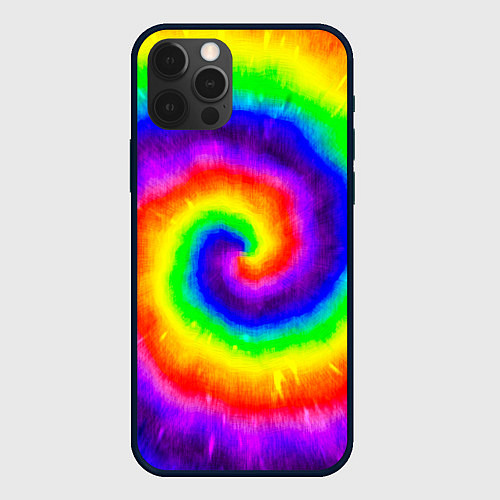 Чехол iPhone 12 Pro Тай-дай / 3D-Черный – фото 1