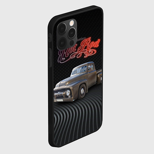 Чехол iPhone 12 Pro Хот род на базе модели Ford F-100 / 3D-Черный – фото 2