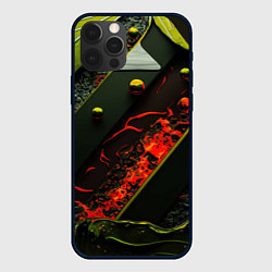 Чехол для iPhone 12 Pro Оранжевые брызги, цвет: 3D-черный