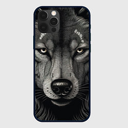 Чехол iPhone 12 Pro Волк в стиле тату