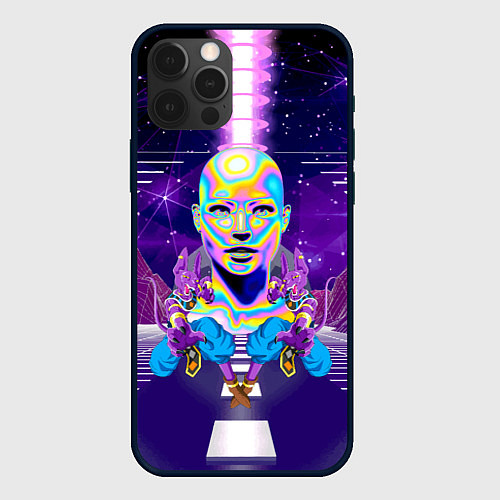 Чехол iPhone 12 Pro Goddess with two Beerus - vaporwave / 3D-Черный – фото 1