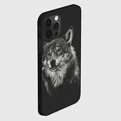 Чехол для iPhone 12 Pro Серый волчок, цвет: 3D-черный — фото 2