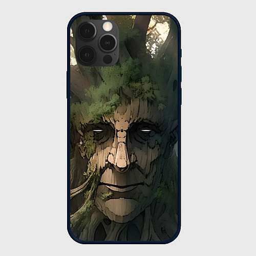 Чехол iPhone 12 Pro Аниме Мудрое дерево / 3D-Черный – фото 1