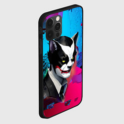 Чехол для iPhone 12 Pro Dude-cat - neural network - pop art, цвет: 3D-черный — фото 2