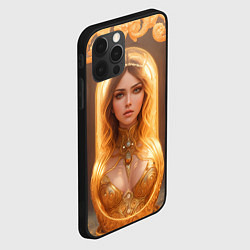 Чехол для iPhone 12 Pro Матрёшка 585 Гольд Меган, цвет: 3D-черный — фото 2