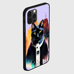 Чехол для iPhone 12 Pro Чёрный котяра в Нью-Йорке, цвет: 3D-черный — фото 2