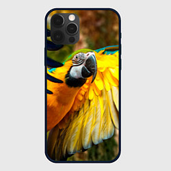 Чехол для iPhone 12 Pro Взлёт попугая, цвет: 3D-черный