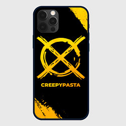 Чехол iPhone 12 Pro CreepyPasta - gold gradient