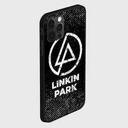 Чехол для iPhone 12 Pro Linkin Park с потертостями на темном фоне, цвет: 3D-черный — фото 2