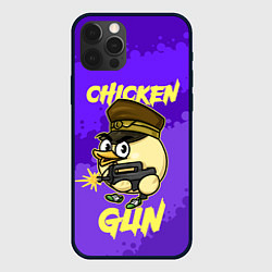 Чехол для iPhone 12 Pro Чикен Ган - цыпленок, цвет: 3D-черный