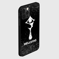 Чехол для iPhone 12 Pro Hellsing с потертостями на темном фоне, цвет: 3D-черный — фото 2