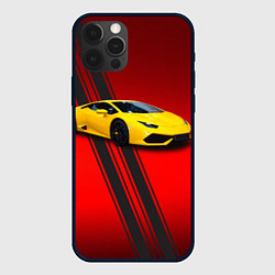 Чехол iPhone 12 Pro Итальянский гиперкар Lamborghini Aventador