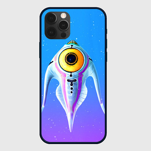 Чехол iPhone 12 Pro Subnautica инопланетная рыба / 3D-Черный – фото 1