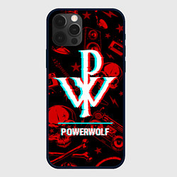 Чехол iPhone 12 Pro Powerwolf rock glitch