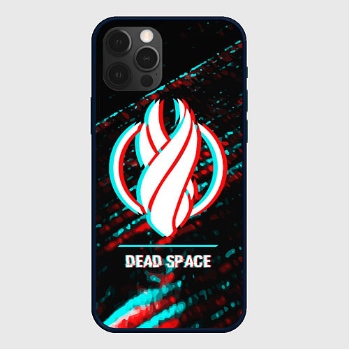 Чехол iPhone 12 Pro Dead Space в стиле glitch и баги графики на темном / 3D-Черный – фото 1