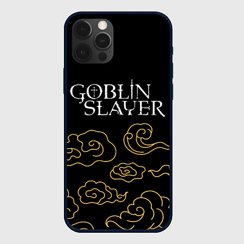 Чехол iPhone 12 Pro Goblin Slayer anime clouds / 3D-Черный – фото 1