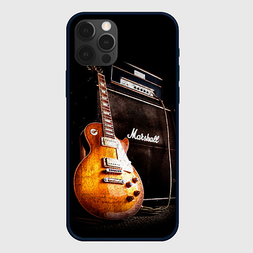 Чехол iPhone 12 Pro Рокерская гитара / 3D-Черный – фото 1