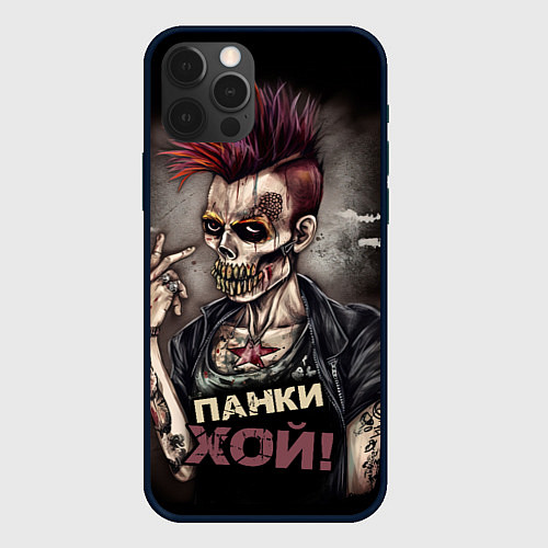 Чехол iPhone 12 Pro Панки хой зомби / 3D-Черный – фото 1