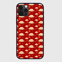 Чехол iPhone 12 Pro Облака Сакура Звезды