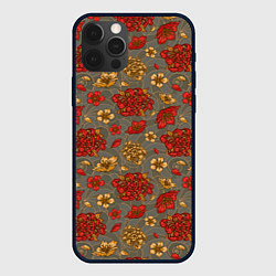 Чехол iPhone 12 Pro Японские цветы-пионы