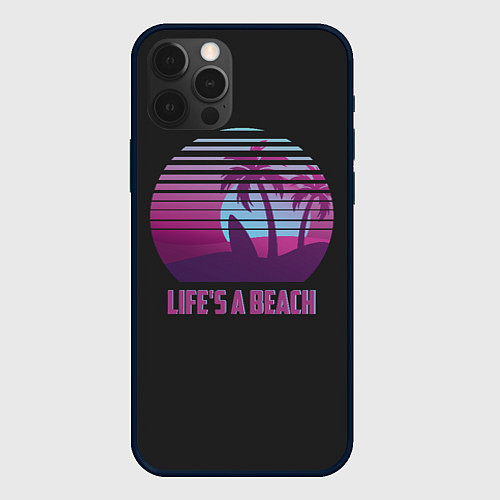 Чехол iPhone 12 Pro Lifes a beach / 3D-Черный – фото 1