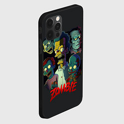 Чехол для iPhone 12 Pro Simpsons zombie, цвет: 3D-черный — фото 2