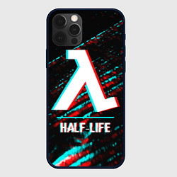 Чехол для iPhone 12 Pro Half-Life в стиле glitch и баги графики на темном, цвет: 3D-черный