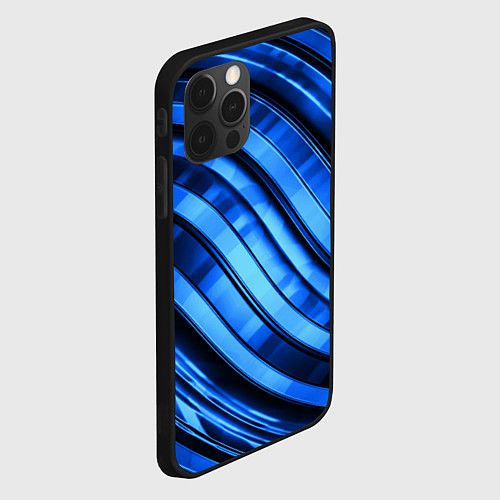 Чехол iPhone 12 Pro Темно-синий металлик / 3D-Черный – фото 2