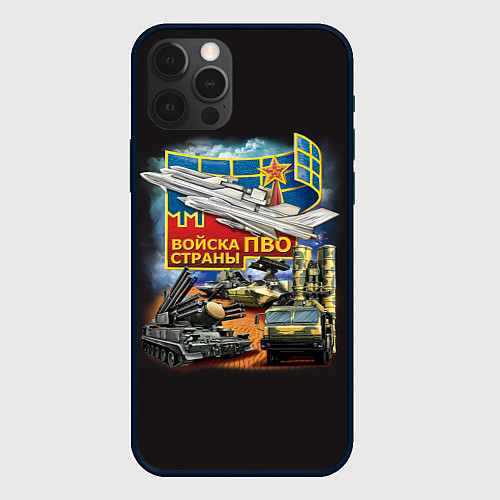 Чехол iPhone 12 Pro ПВО страны / 3D-Черный – фото 1