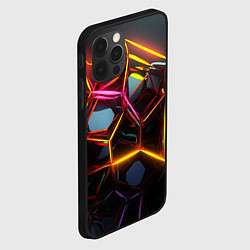Чехол для iPhone 12 Pro Неоновые трубки абстракция, цвет: 3D-черный — фото 2