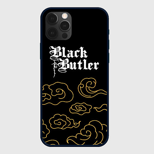 Чехол iPhone 12 Pro Black Butler anime clouds / 3D-Черный – фото 1