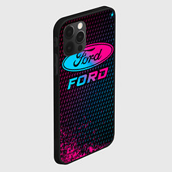 Чехол для iPhone 12 Pro Ford - neon gradient, цвет: 3D-черный — фото 2