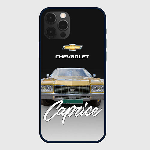 Чехол iPhone 12 Pro Американская машина Chevrolet Caprice 70-х годов / 3D-Черный – фото 1