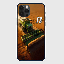 Чехол для iPhone 12 Pro Farming Simulator - Зеленый трактор, цвет: 3D-черный