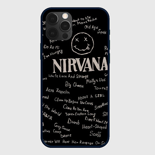 Чехол iPhone 12 Pro Nirvana pattern / 3D-Черный – фото 1