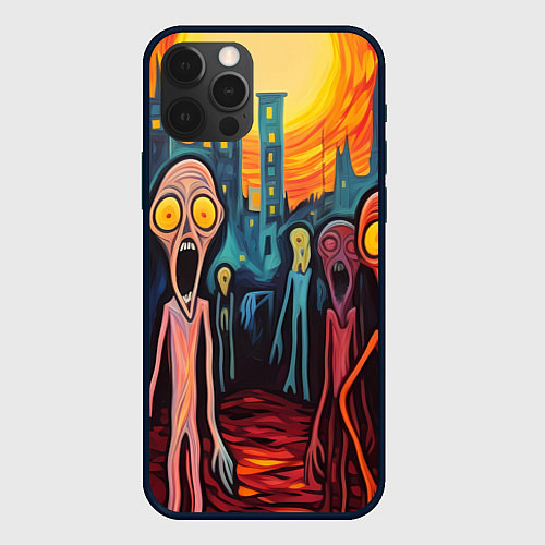 Чехол iPhone 12 Pro Зомби пришли за тобой / 3D-Черный – фото 1