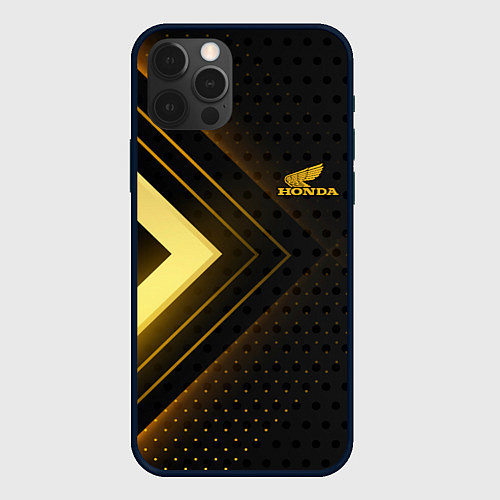 Чехол iPhone 12 Pro Honda inscription / 3D-Черный – фото 1