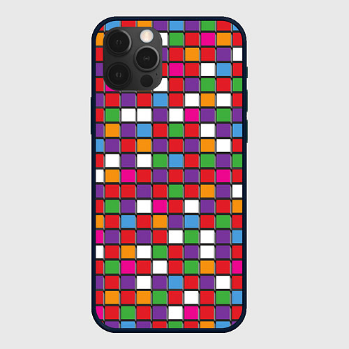 Чехол iPhone 12 Pro Color cubes / 3D-Черный – фото 1