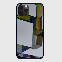 Чехол для iPhone 12 Pro Геометрический коллапс, цвет: 3D-черный