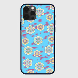 Чехол iPhone 12 Pro Мандала орнамент на пятнах