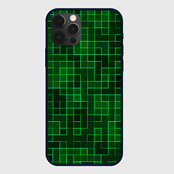 Чехол для iPhone 12 Pro Тетрис узор, цвет: 3D-черный