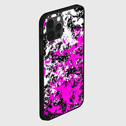 Чехол для iPhone 12 Pro Розово белая краска, цвет: 3D-черный — фото 2