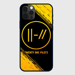 Чехол iPhone 12 Pro Twenty One Pilots - gold gradient