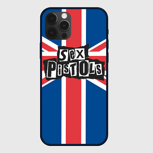 Чехол iPhone 12 Pro Sex Pistols - панк рок / 3D-Черный – фото 1