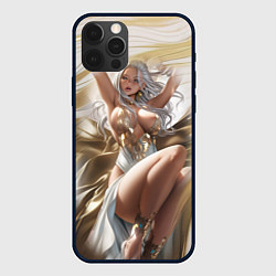 Чехол для iPhone 12 Pro Аниме блондинка с пышными формами, цвет: 3D-черный