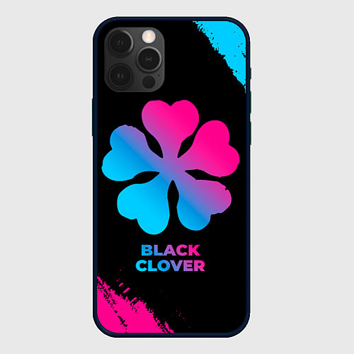 Чехол iPhone 12 Pro Black Clover - neon gradient / 3D-Черный – фото 1