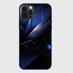 Чехол iPhone 12 Pro Blue black background