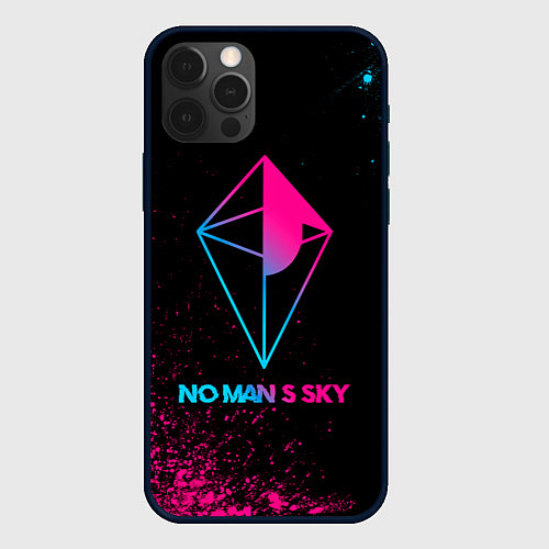 Чехол iPhone 12 Pro No Mans Sky - neon gradient / 3D-Черный – фото 1
