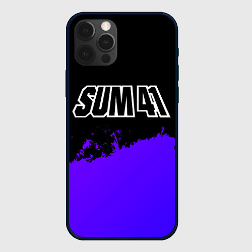 Чехол iPhone 12 Pro Sum41 purple grunge / 3D-Черный – фото 1